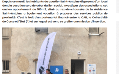 Bastia : un local associatif voit le jour à Saint-Antoine, pour plus de proximité et de lien social