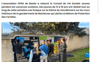 Lutte contre le harcèlement : des jeunes de Bastia s’expriment à travers une fresque