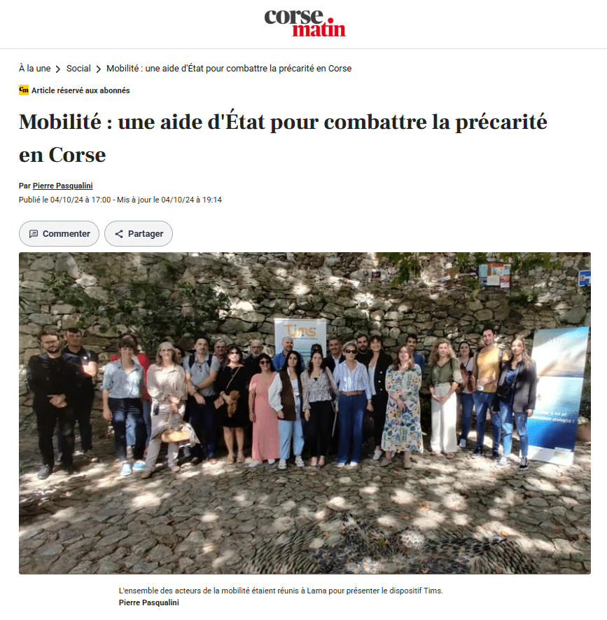 Mobilité : une aide d’État pour combattre la précarité en Corse