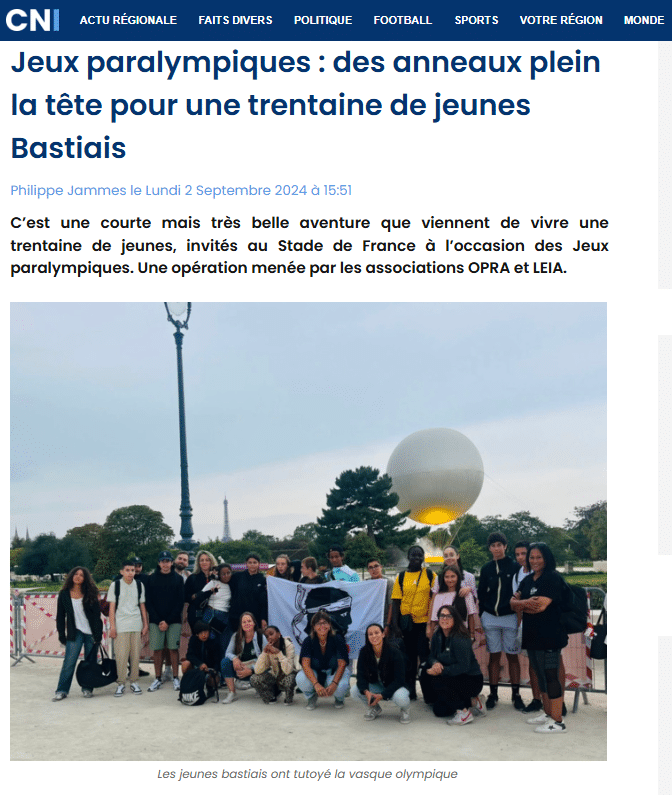 Jeux paralympiques : des anneaux plein la tête pour une trentaine de jeunes Bastiais