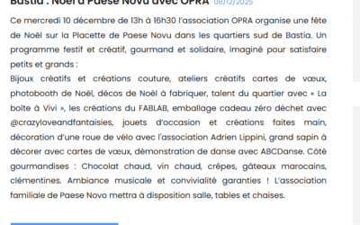 Bastia : Noël à Paese Novu avec OPRA