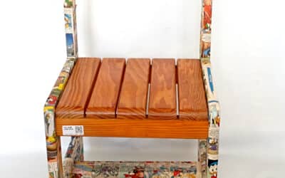 Chaise enfant relookée « BD »