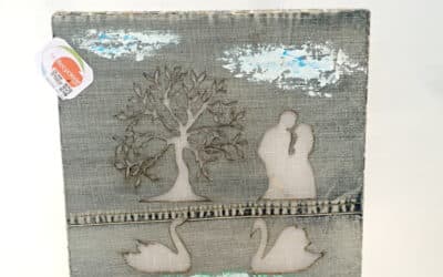 Cadre textile – upcyclé LED