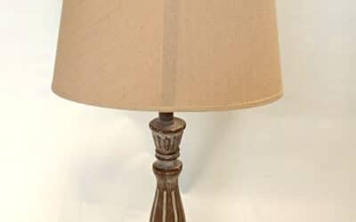 Lampe revalorisée – Réparation électrique et nouvel abat-jour