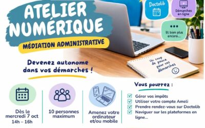 NOUVEAUTÉ : ✨ATELIER NUMÉRIQUE – CYCLE DE 3 ATELIERS D’ACCOMPAGNEMENT